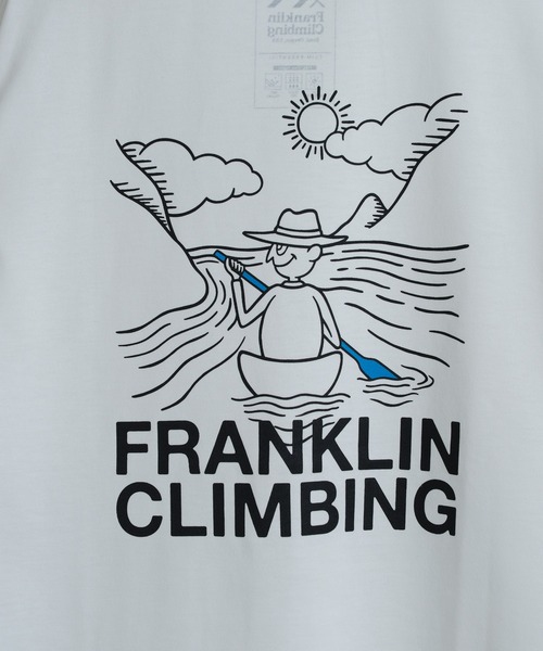 Franklin Climbing（フランクリンクライミング）の「【Franklin Climbing】カヌーバックロゴプリントテック半袖Tee（Tシャツ/カットソー・メンズ・ホワイト/ブラック/オレンジ/ライトグレー・MEDIUM/X-LARGE/LARGE）」の8枚目の写真