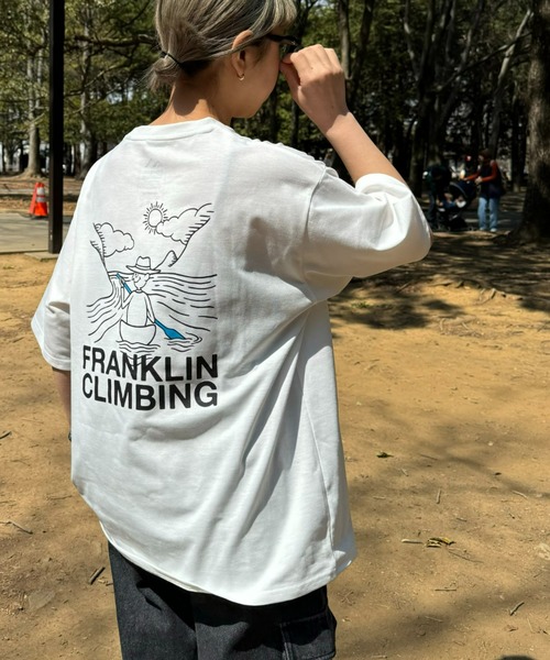 Franklin Climbing（フランクリンクライミング）の「【Franklin Climbing】カヌーバックロゴプリントテック半袖Tee（Tシャツ/カットソー・メンズ・ホワイト/ブラック/オレンジ/ライトグレー・MEDIUM/X-LARGE/LARGE）」の22枚目の写真