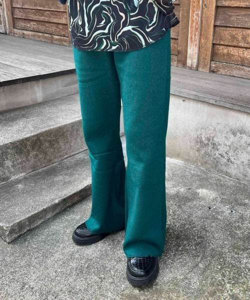 byYOUANCE(バイユアンス)の「ニットフレアパンツ(その他パンツ・レディース・その他6/その他2/グリーン/その他1/その他5・SMALL/MEDIUM)」の1枚目の写真