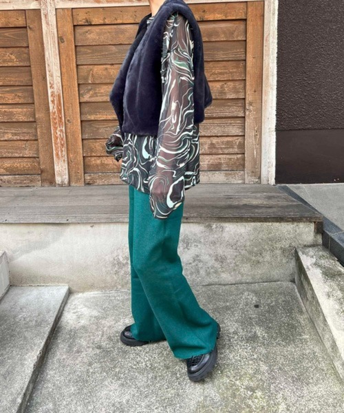 byYOUANCE(バイユアンス)の「ニットフレアパンツ(その他パンツ・レディース・その他6/その他2/グリーン/その他1/その他5・SMALL/MEDIUM)」の12枚目の写真