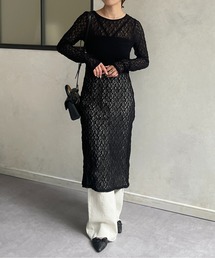 Thevon | シアーレースレイヤードワンピース(チュニック)