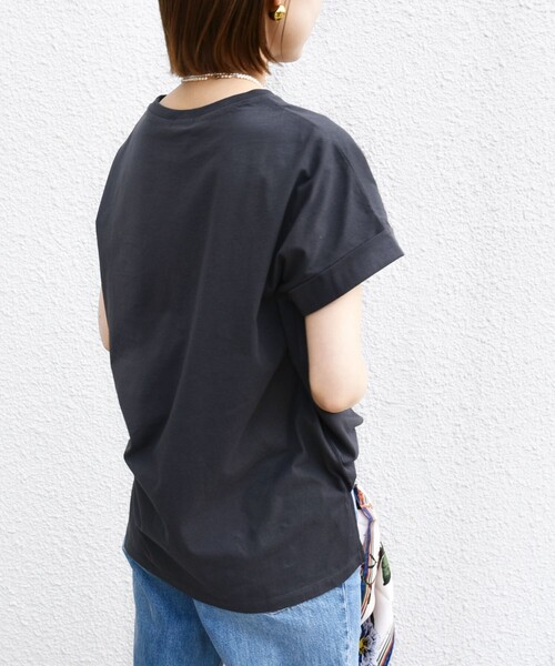 tシャツ 「WEB限定」「手洗い可能」フラワー 箔 プリント ロゴ TEE レディース SHIPS｜【WEB限定】<手洗い可能>フラワー 箔 プリント ロゴ TEE
