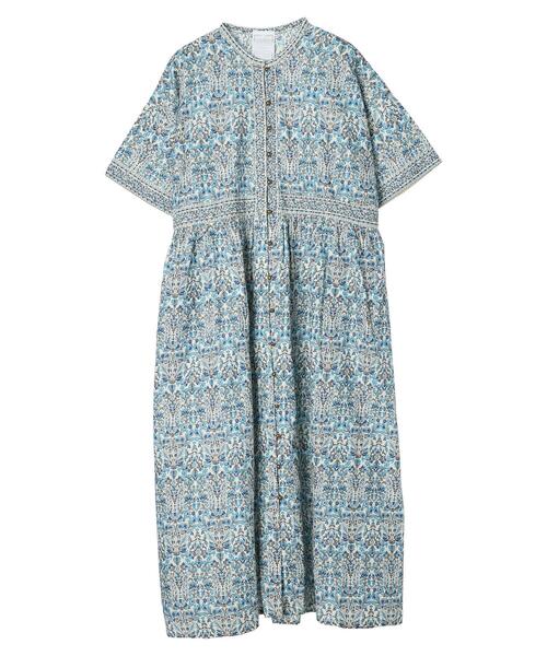 CRAFT STANDARD BOUTIQUE(クラフトスタンダードブティック)の「インド綿アラベスク柄ワンピース(ワンピース・レディース・グリーン/ブルー・FREE)」の17枚目の写真