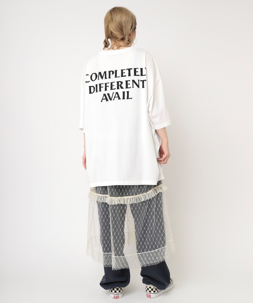 RNA(アールエヌエー)の「M2245 パンクスメガBIG T(Tシャツ/カットソー・レディース・ブラック/ホワイト/ライム・MEDIUM)」の11枚目の写真
