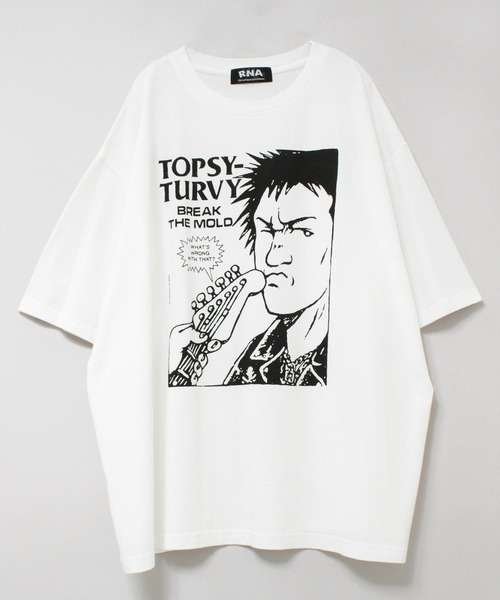 RNA(アールエヌエー)の「M2245 パンクスメガBIG T(Tシャツ/カットソー・レディース・ブラック/ホワイト/ライム・MEDIUM)」の4枚目の写真