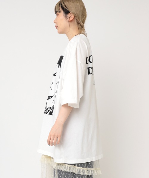 RNA(アールエヌエー)の「M2245 パンクスメガBIG T(Tシャツ/カットソー・レディース・ブラック/ホワイト/ライム・MEDIUM)」の7枚目の写真