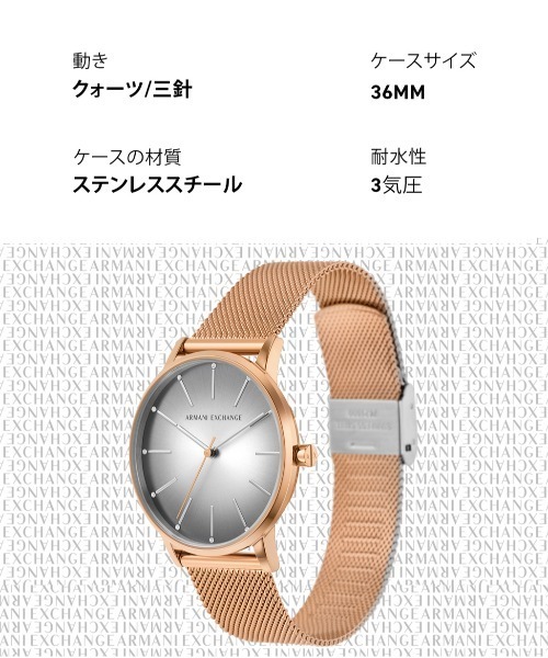 ARMANI EXCHANGE(アルマーニエクスチェンジ)の「アルマーニ・エクスチェンジ 腕時計 レディース アナログ ステンレス AX5617(アナログ腕時計・レディース・マルチ・FREE)」の10枚目の写真