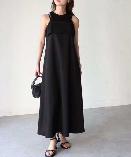 Riberry（リベリー）の「ビスチェ風キャミワンピース（ワンピース・レディース・ブラック・FREE）」の12枚目の写真