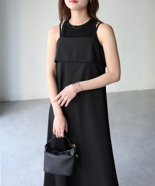 Riberry（リベリー）の「ビスチェ風キャミワンピース（ワンピース・レディース・ブラック・FREE）」の11枚目の写真