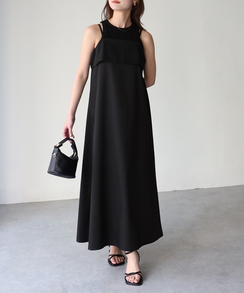 Riberry（リベリー）の「ビスチェ風キャミワンピース（ワンピース・レディース・ブラック・FREE）」の13枚目の写真