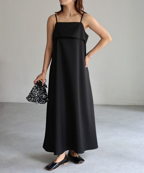 Riberry（リベリー）の「ビスチェ風キャミワンピース（ワンピース・レディース・ブラック・FREE）」の16枚目の写真