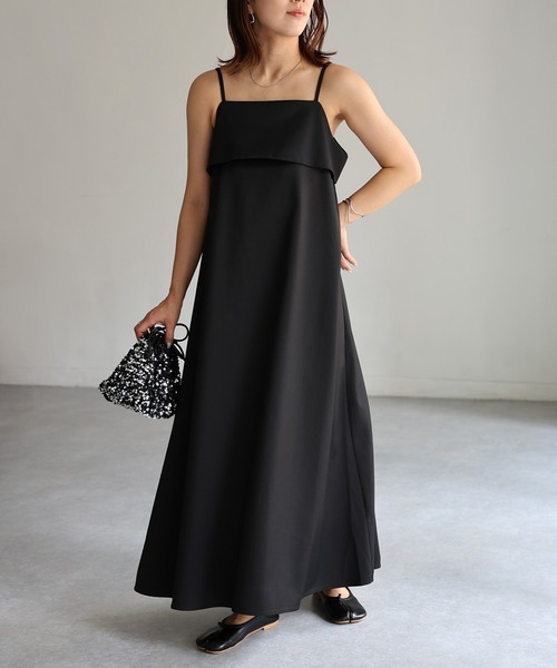 Riberry（リベリー）の「ビスチェ風キャミワンピース（ワンピース・レディース・ブラック・FREE）」の20枚目の写真