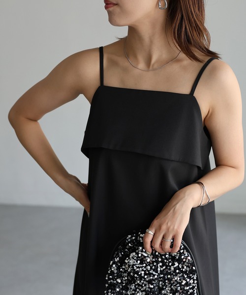 Riberry（リベリー）の「ビスチェ風キャミワンピース（ワンピース・レディース・ブラック・FREE）」の17枚目の写真