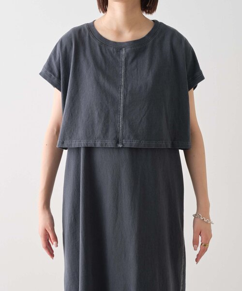 CIAOPANIC TYPY（チャオパニックティピー）の「■【WEB限定】クロップドTEE付きワンピース（ワンピース・レディース・カーキ/グレー系その他/ブラック・ONE SIZE）」の6枚目の写真