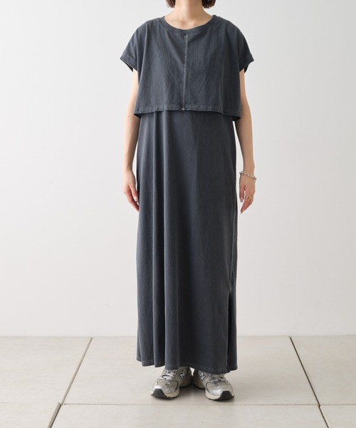 CIAOPANIC TYPY（チャオパニックティピー）の「■【WEB限定】クロップドTEE付きワンピース（ワンピース・レディース・カーキ/グレー系その他/ブラック・ONE SIZE）」の21枚目の写真