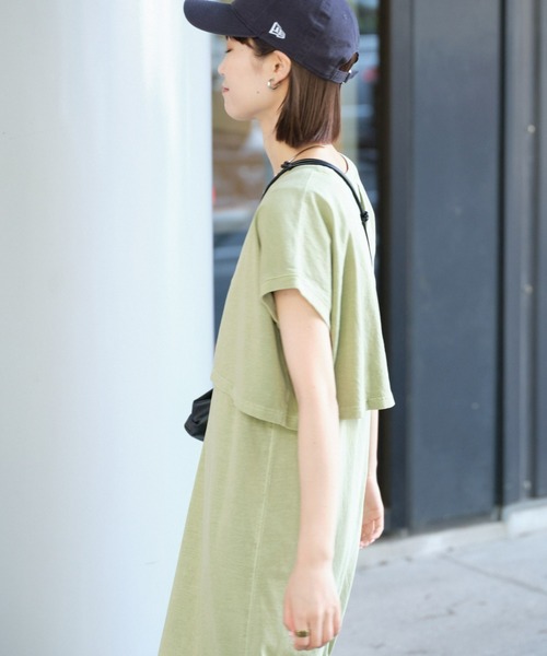 CIAOPANIC TYPY（チャオパニックティピー）の「■【WEB限定】クロップドTEE付きワンピース（ワンピース・レディース・カーキ/グレー系その他/ブラック・ONE SIZE）」の13枚目の写真