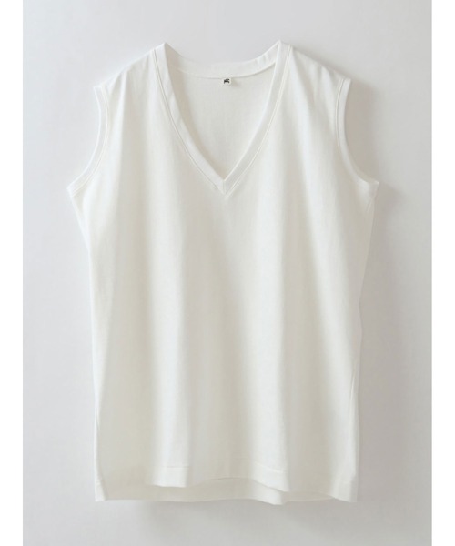 HER.（ハー）の「Ｖネックプルオーバー（Tシャツ/カットソー・レディース・ブラック/ベージュ/オフホワイト・フリー）」の2枚目の写真