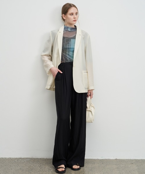 ELOOPS（イーループス）の「【ELOOPS】プリントメッシュセミシアトップス（Tシャツ/カットソー・レディース・ブルー・M/S/L）」の17枚目の写真