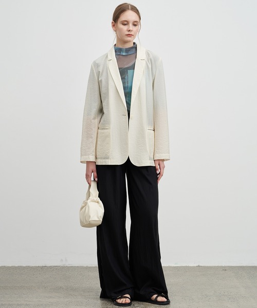 ELOOPS（イーループス）の「【ELOOPS】プリントメッシュセミシアトップス（Tシャツ/カットソー・レディース・ブルー・M/S/L）」の19枚目の写真