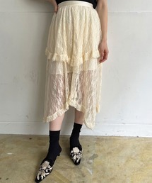 イレヘムレースフリルスカート