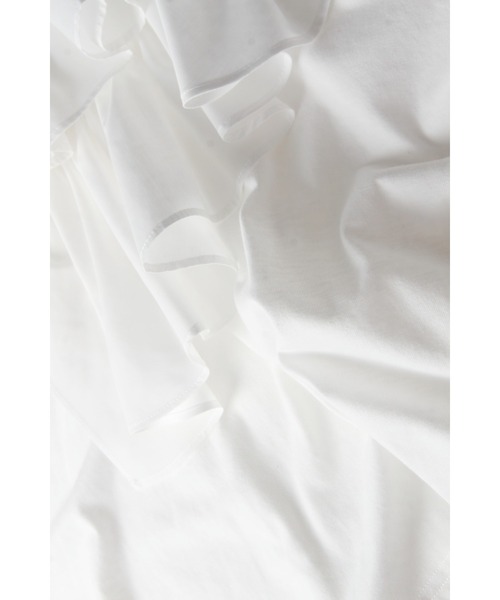 &. NOSTALGIA(アンドドットノスタルジア)の「フリルギャザーカットプルオーバー(Tシャツ/カットソー・レディース・ブラック/オフホワイト・M)」の7枚目の写真