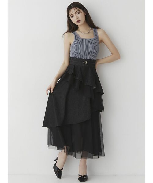 RESEXXY（リゼクシー）の「ベルトポイントデザインミュール（スリッポン・レディース・ブラック/アイボリー・SMALL/MEDIUM/LARGE）」の9枚目の写真