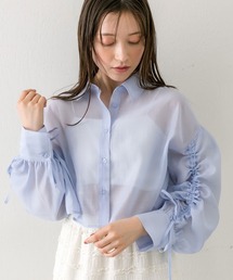 OLIVE des OLIVE | 袖ドロストクロップドシャツ(シャツ/ブラウス)