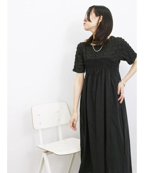 Samansa Mos2 blue（サマンサモスモスブルー）の「ギャザーキャミワンピース（ワンピース・レディース・ブラック/ダークオレンジ/カーキ・F）」の21枚目の写真