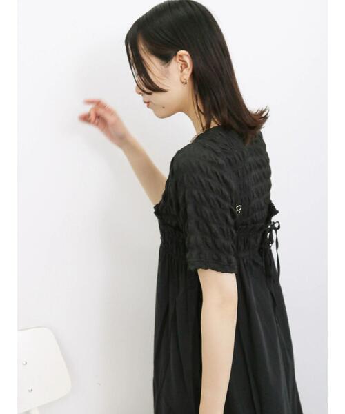 Samansa Mos2 blue（サマンサモスモスブルー）の「ギャザーキャミワンピース（ワンピース・レディース・ブラック/ダークオレンジ/カーキ・F）」の11枚目の写真