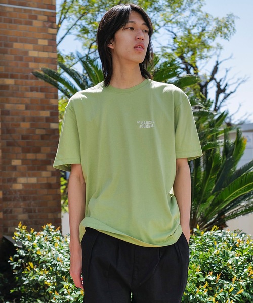 BANKS（バンクス）の「DESIGN TEE/BANKS(バンクス)スタンダードシルエットワンポイントバックプリント半袖カットソー（Tシャツ/カットソー・メンズ・グリーン系その他/オフホワイト・LARGE/MEDIUM/X-LARGE）」の10枚目の写真
