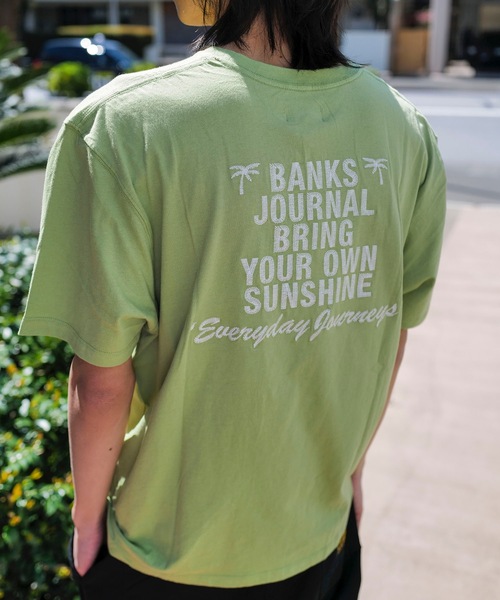 BANKS（バンクス）の「DESIGN TEE/BANKS(バンクス)スタンダードシルエットワンポイントバックプリント半袖カットソー（Tシャツ/カットソー・メンズ・グリーン系その他/オフホワイト・LARGE/MEDIUM/X-LARGE）」の12枚目の写真