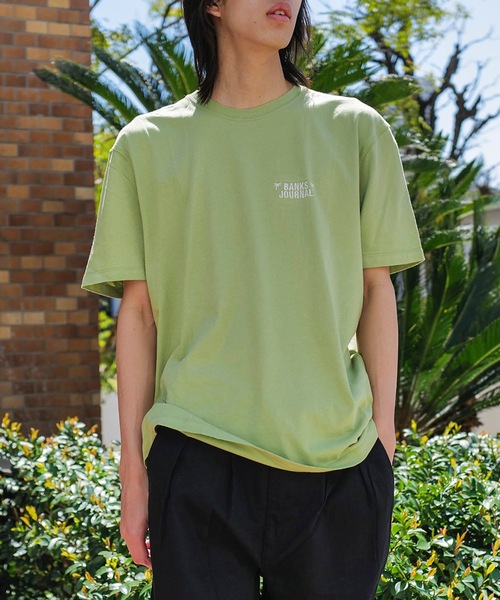 BANKS（バンクス）の「DESIGN TEE/BANKS(バンクス)スタンダードシルエットワンポイントバックプリント半袖カットソー（Tシャツ/カットソー・メンズ・グリーン系その他/オフホワイト・LARGE/MEDIUM/X-LARGE）」の13枚目の写真