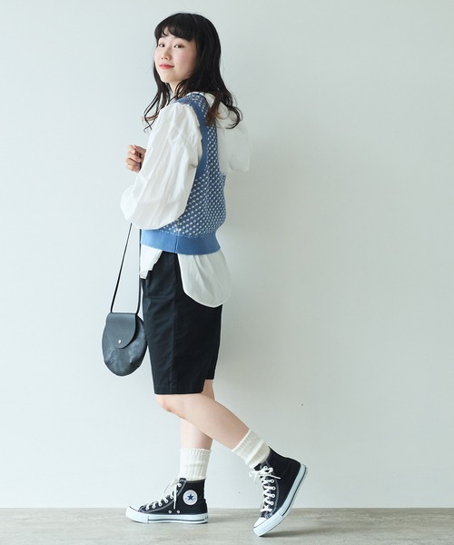 【セール】コットン/アクリル amiami ニット ベスト（ニット/セーター）｜bulle de savon（ビュルデサボン）