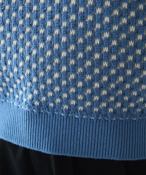 【セール】コットン/アクリル amiami ニット ベスト（ニット/セーター）｜bulle de savon（ビュルデサボン）