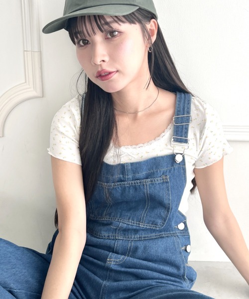√nuage(ルートニュアージュ)の「アソートパターンレーストリムトップス(Tシャツ/カットソー・レディース・アイボリー/その他2/その他1/ネイビー/ホワイト・FREE)」の7枚目の写真