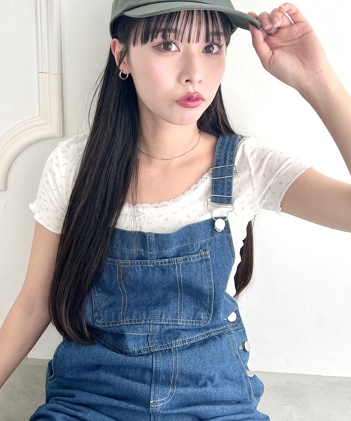 √nuage(ルートニュアージュ)の「アソートパターンレーストリムトップス(Tシャツ/カットソー・レディース・アイボリー/その他2/その他1/ネイビー/ホワイト・FREE)」の8枚目の写真