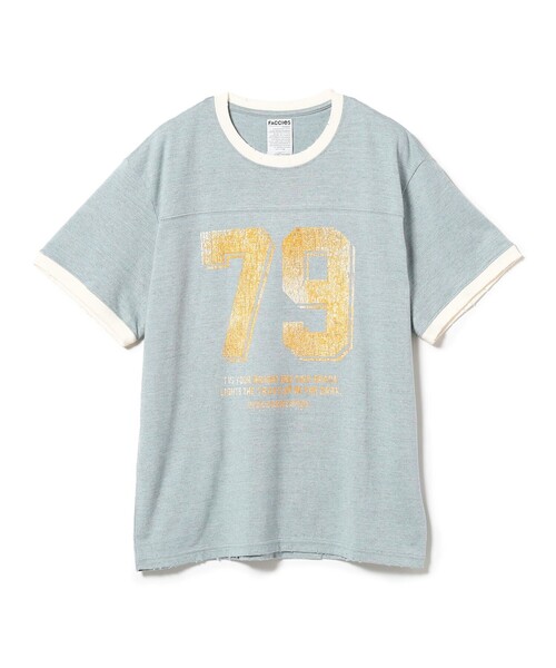 FACCIES(ファチーズ)の「FACCIES / TOP MELANGE NUMBERRING TEE(Tシャツ/カットソー・メンズ・ライトブルー・M/L)」の1枚目の写真