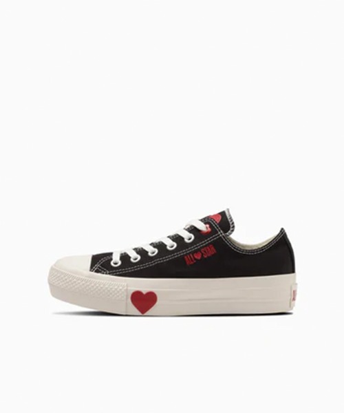 CONVERSE(コンバース)の「CONVERSE/コンバース レディース スニーカー ALL STAR PLTS MANYHEARTS OX ハート 31312761/31312762(スニーカー・レディース・ホワイト×ホワイト/ブラック×ブラック・23.0cm/24.5cm/24.0cm/23.5cm/25.0cm)」の2枚目の写真