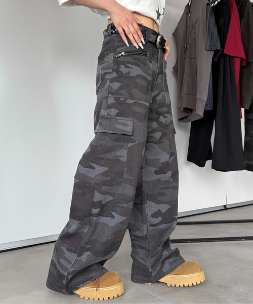 sedacle（セダクル）の「ファスナーポケット柄カーゴパンツ（カーゴ