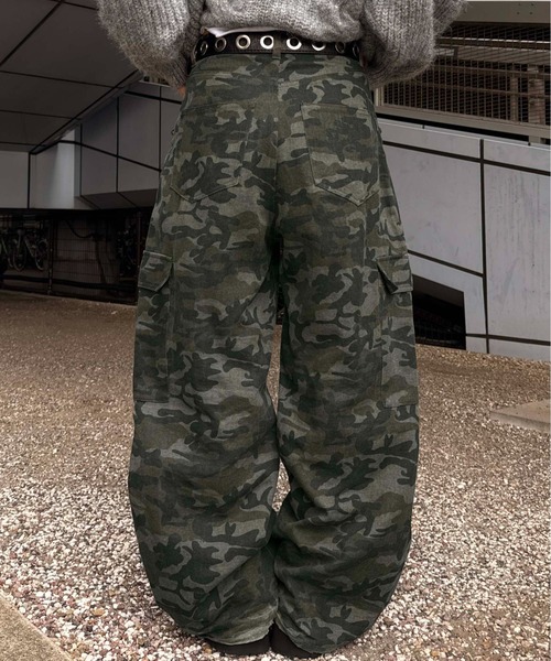 ファスナーポケット柄カーゴパンツ（カーゴパンツ）｜sedacle