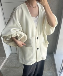 waist gather tweed jacket / ウエストギャザーツイードジャケット
