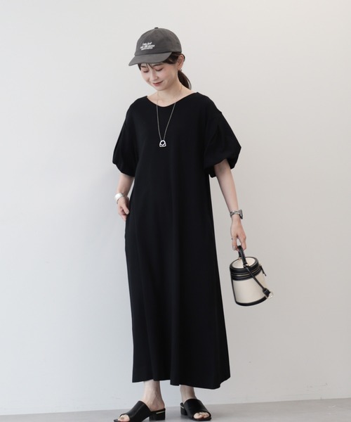 AMERICAN HOLIC（アメリカンホリック）の「袖コンシャスVネックカットワンピース（ワンピース・レディース・ブラック・M/L）」の3枚目の写真