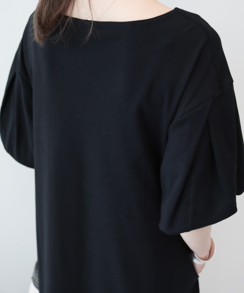 AMERICAN HOLIC（アメリカンホリック）の「袖コンシャスVネックカットワンピース（ワンピース・レディース・ブラック・M/L）」の8枚目の写真
