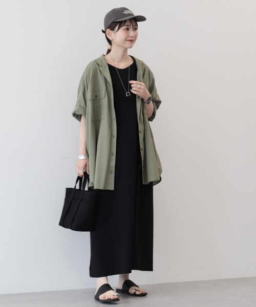 AMERICAN HOLIC（アメリカンホリック）の「袖コンシャスVネックカットワンピース（ワンピース・レディース・ブラック・M/L）」の12枚目の写真