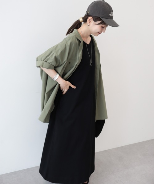 AMERICAN HOLIC（アメリカンホリック）の「袖コンシャスVネックカットワンピース（ワンピース・レディース・ブラック・M/L）」の14枚目の写真