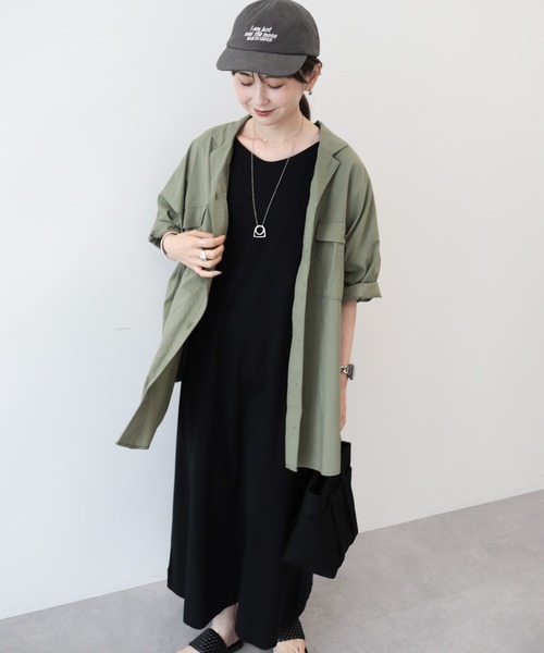 AMERICAN HOLIC（アメリカンホリック）の「袖コンシャスVネックカットワンピース（ワンピース・レディース・ブラック・M/L）」の18枚目の写真