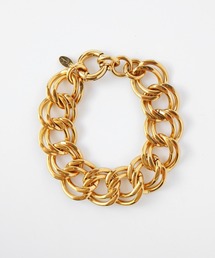 【TUWAKRIM】ダブルチェーンワイドブレスレット