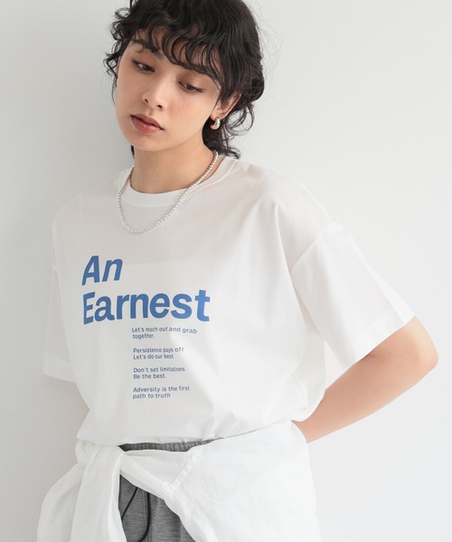BARNYARDSTORM(バンヤードストーム)の「BARNYARDSTORM / グラフィックシルケットT(Tシャツ/カットソー・レディース・ホワイト/オフホワイト/ブラック・FREE)」の2枚目の写真