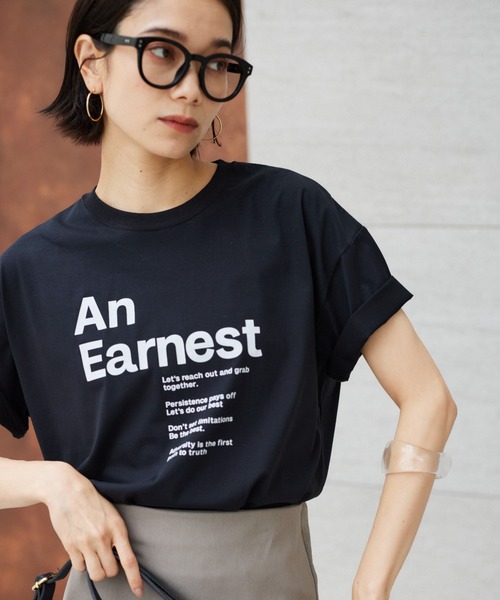 BARNYARDSTORM(バンヤードストーム)の「BARNYARDSTORM / グラフィックシルケットT(Tシャツ/カットソー・レディース・ホワイト/オフホワイト/ブラック・FREE)」の3枚目の写真