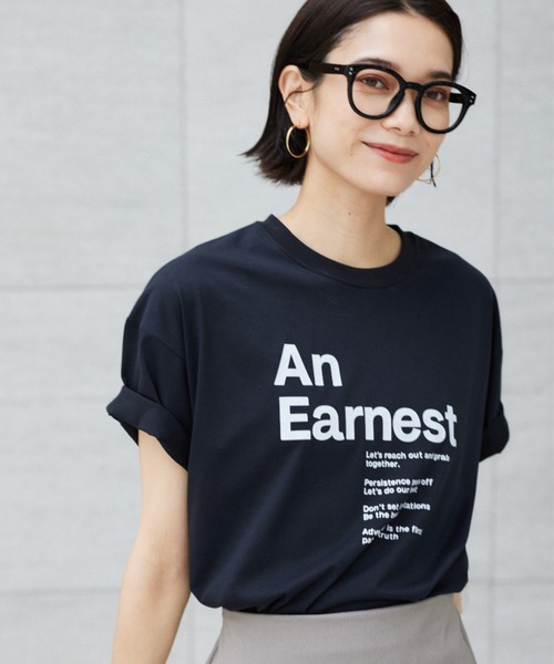 BARNYARDSTORM(バンヤードストーム)の「BARNYARDSTORM / グラフィックシルケットT(Tシャツ/カットソー・レディース・ホワイト/オフホワイト/ブラック・FREE)」の5枚目の写真